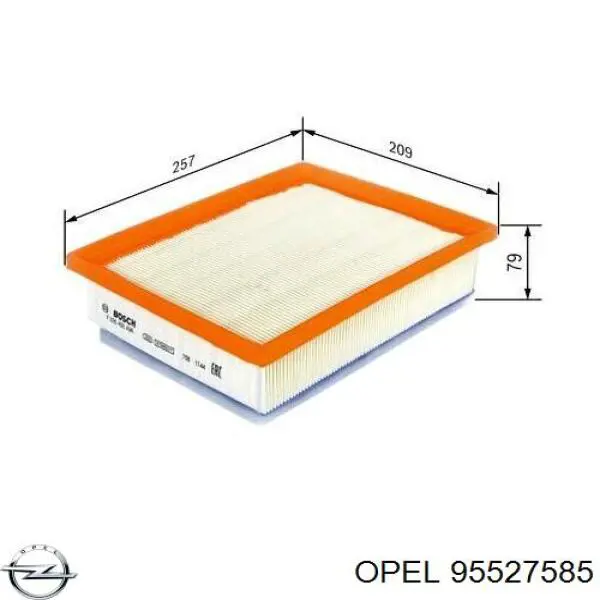 Фільтр повітряний Opel 95527585
