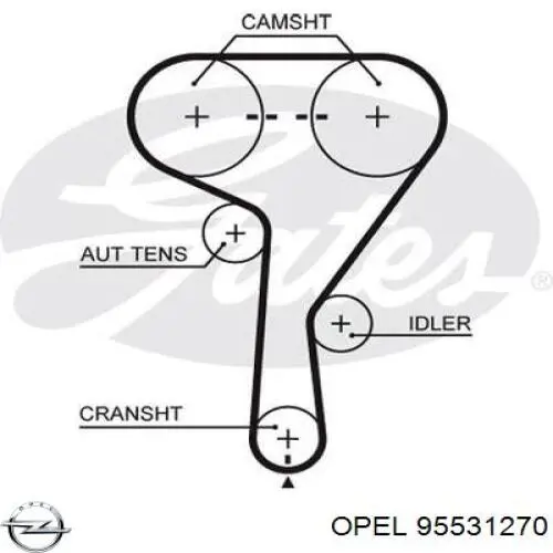 Помпа водяна, (насос) охолодження 95531270 Opel