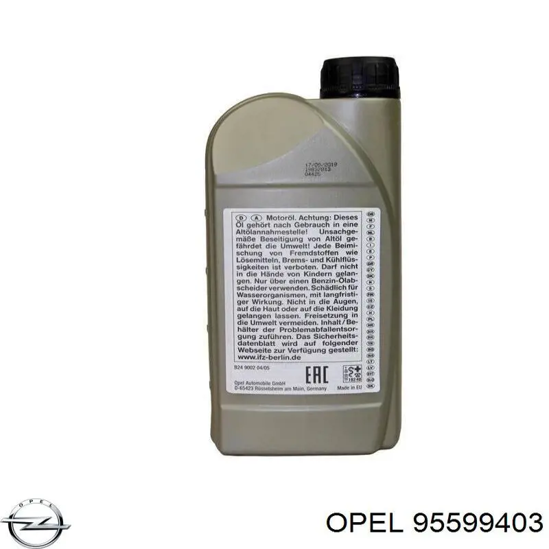 95599403 Opel Масло двигуна