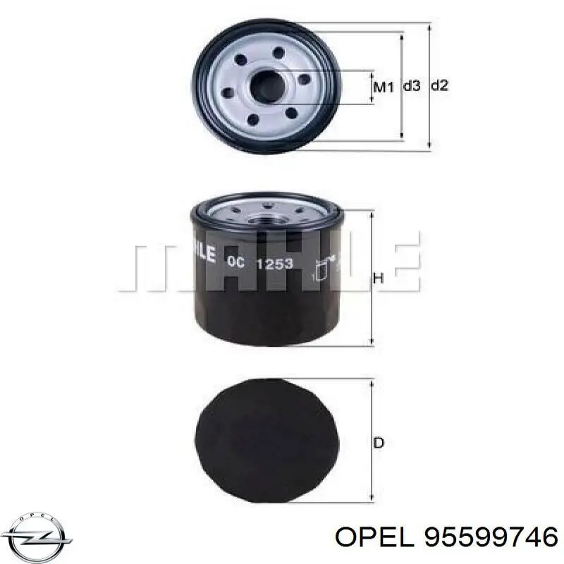 Масляний фільтр двигуна Opel 95599746 ціна, від 4.50 USD