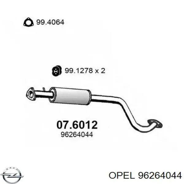 96264044 Opel Середній глушник