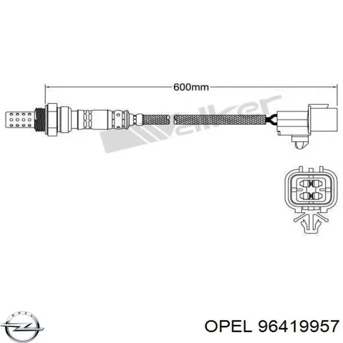 Лямбда датчик кисню Opel 96419957 ціна, від 27.62 USD