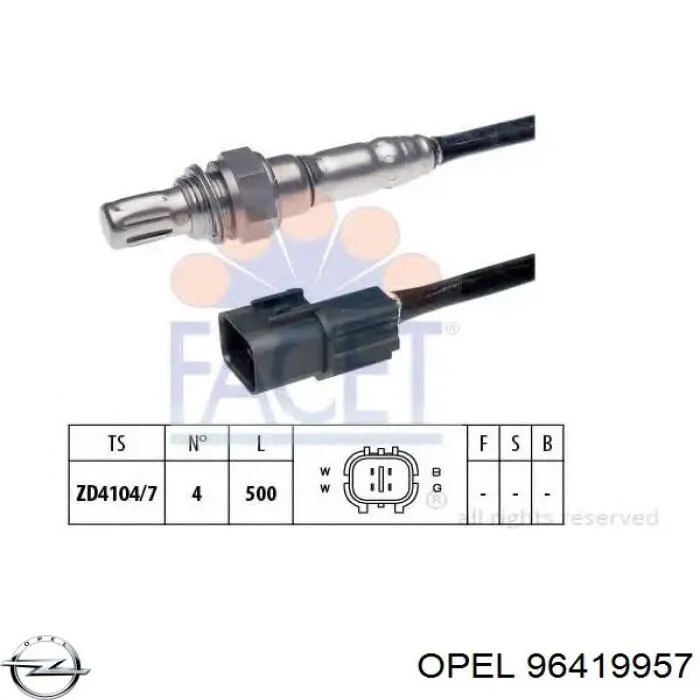Купити 96419957 Opel Лямбда зонд, датчик кисню