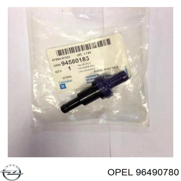 Клапан картерних газів Opel 96490780 ціна, від 11.52 USD