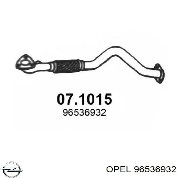 Купити 96536932 Opel Глушник, передня частина