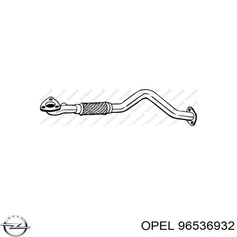 Глушник, передня частина 96536932 Opel