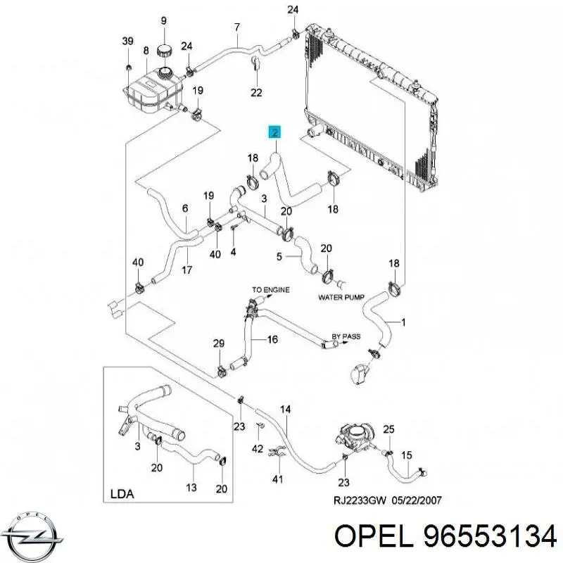 Шланг (патрубок) обігріву дросельної заслінки Opel 96553134 ціна, від 9.06 USD