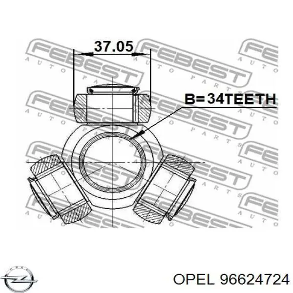 Піввісь передня, права Opel 96624724 ціна, від 62.22 USD