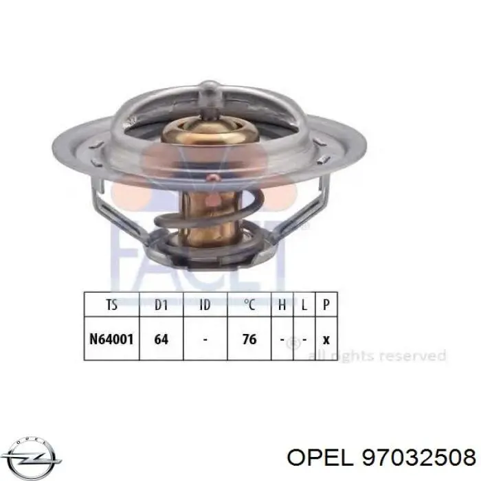 Купити 97032508 Opel Термостат в корпусі
