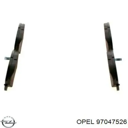 Передні тормозні колодки 97047526 Opel