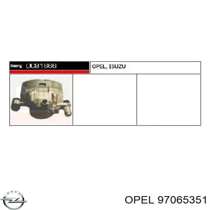 Супорт гальмівний передній лівий Opel 97065351 ціна, від 57.80 USD