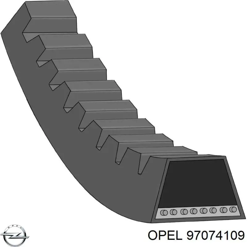 Ремінь приводний, агрегатів 97074109 Opel