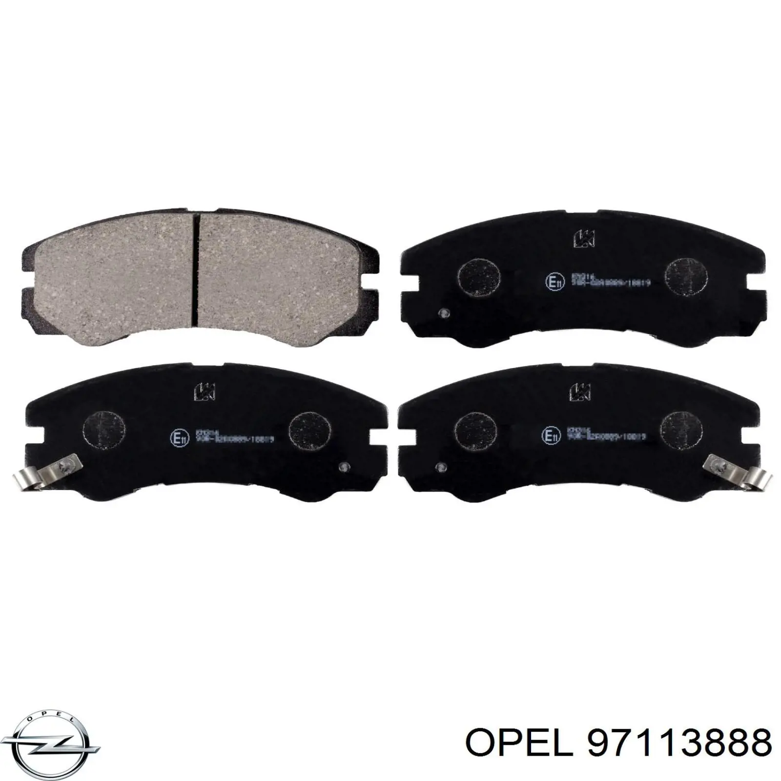 97113888 Opel Передні гальмівні колодки