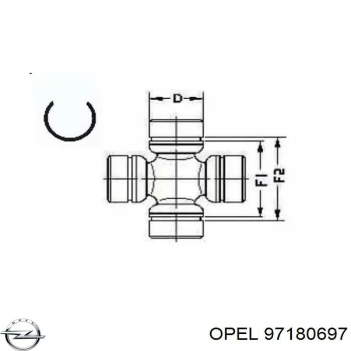 97180697 Opel Хрестовина карданного валу