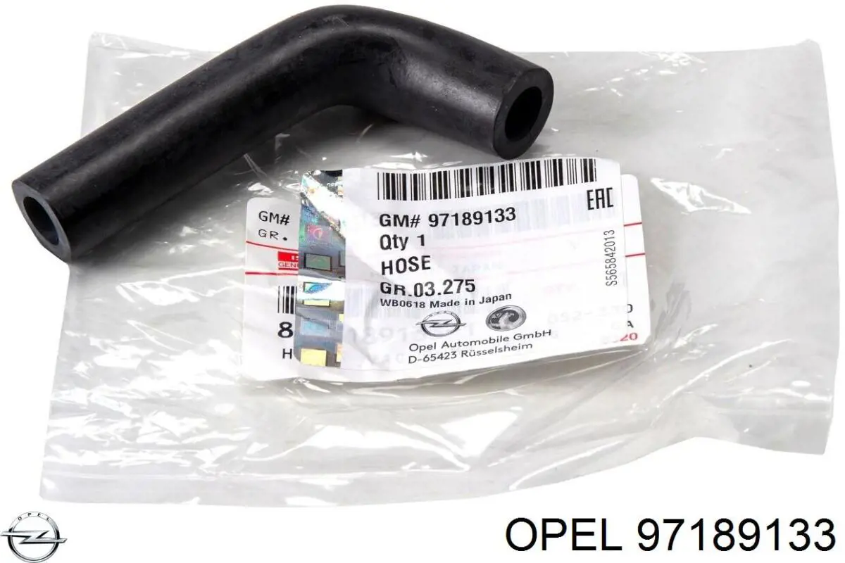 97189133 Opel патрубок вентиляції картера, масловіддільника