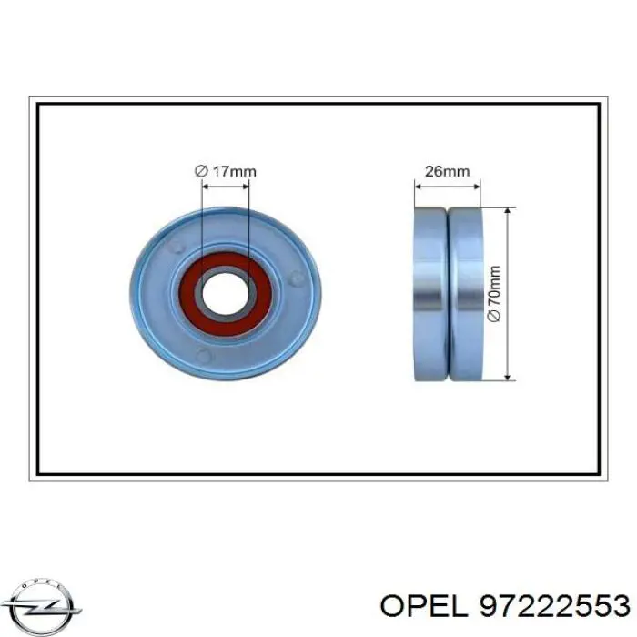 Натягувач приводного ременя Opel 97222553 ціна, від 56.41 USD