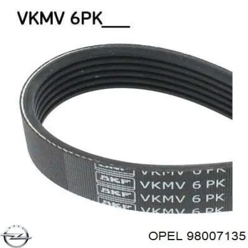 98007135 Opel Поліклиновий ремінь