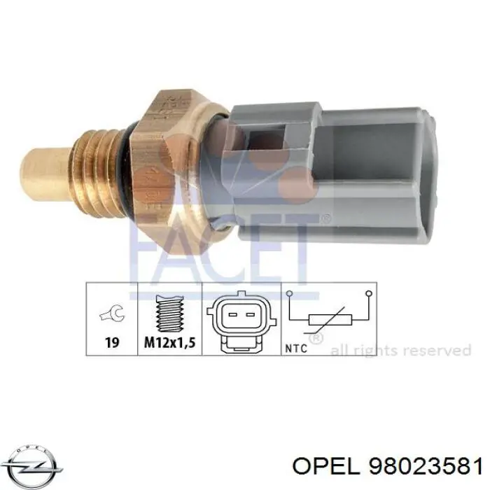 98023581 Opel датчик ТНВТ