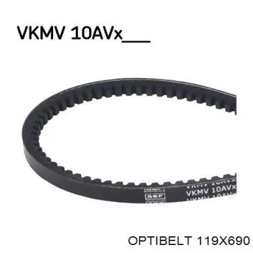 Купити 119X690 Optibelt Ремінь генератора