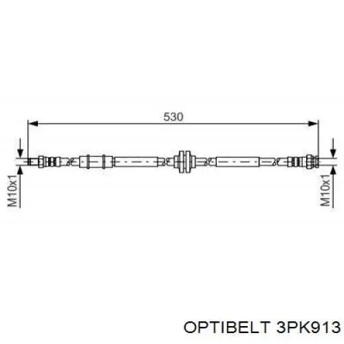 Клиновий ремінь Optibelt 3PK913 ціна, від 4.21 USD