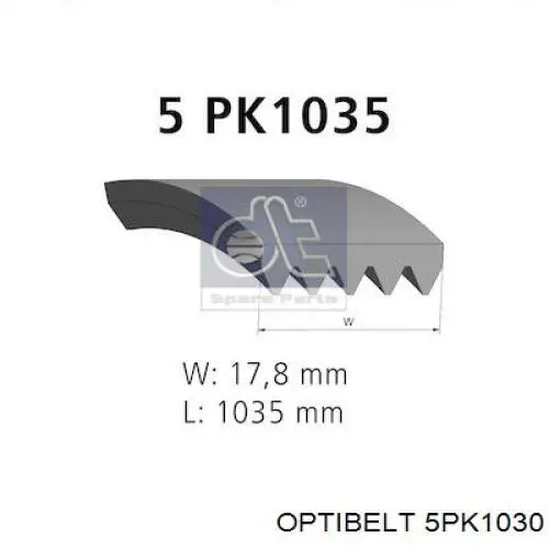 Клиновий ремінь Optibelt 5PK1030 ціна, від 7.96 USD