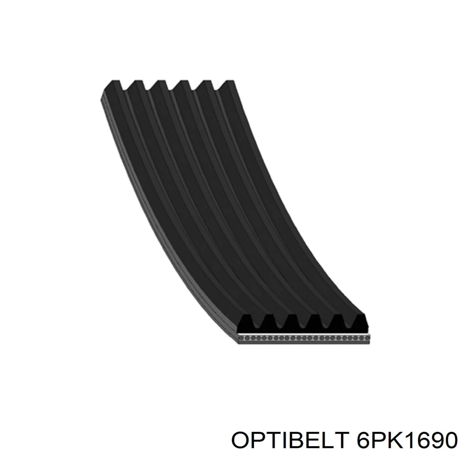 6PK1690 Optibelt ремінь приводний, агрегатів