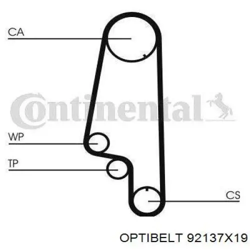 Купити 92137X19 Optibelt Ремінь газорозподільного механізму