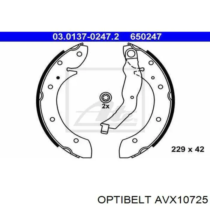 Купити AVX10725 Optibelt Ремінь генератора
