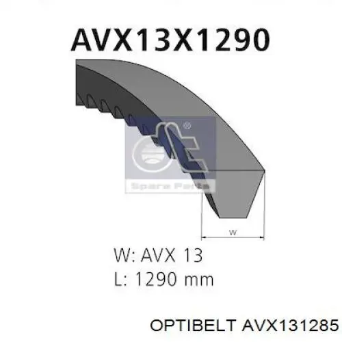 AVX131285 Optibelt ремінь приводний, агрегатів