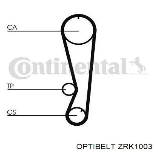Ремінь ГРМ ZRK1003 Optibelt