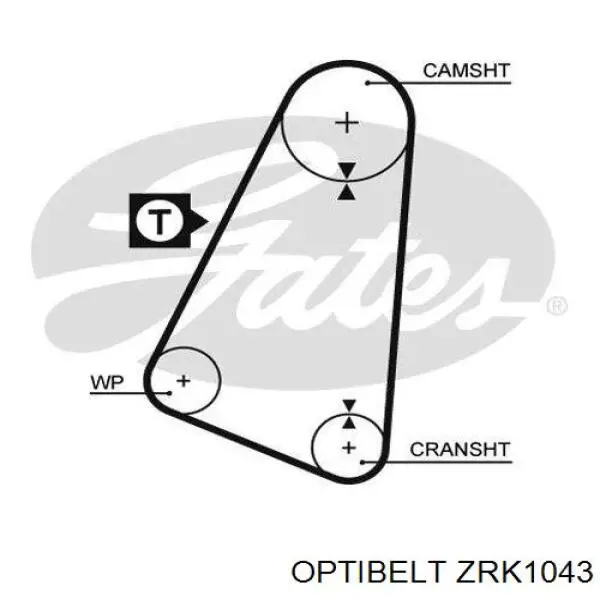 Купити ZRK1043 Optibelt Ремінь газорозподільного механізму