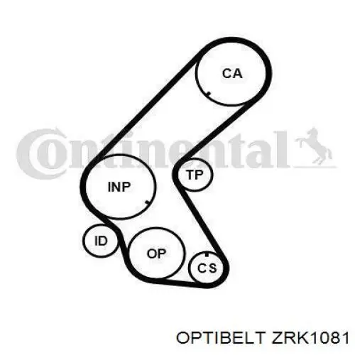 Ремінь ГРМ ZRK1081 Optibelt