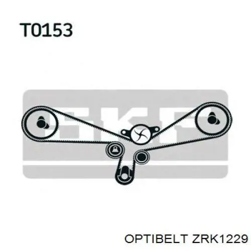 Купити ZRK1229 Optibelt Ремінь газорозподільного механізму