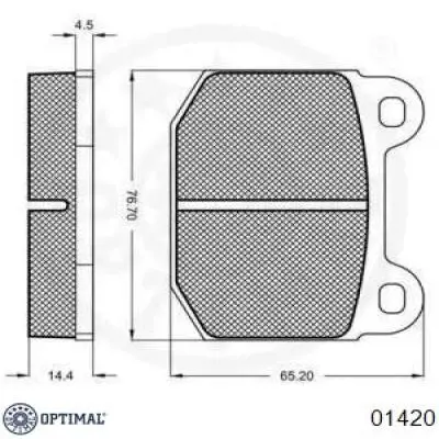 01420 Optimal Передні гальмівні колодки