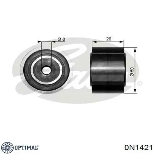 Ролик приводного ременя, паразитний 0N1421 Optimal