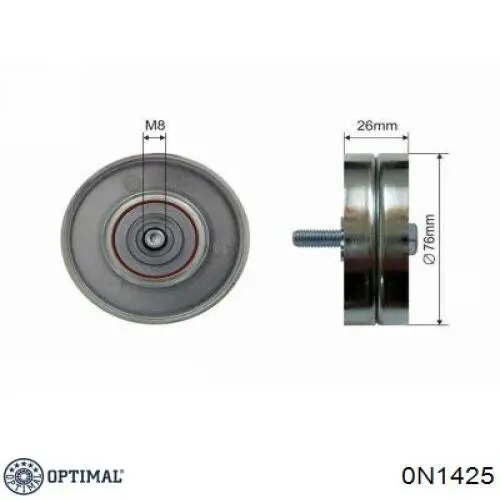 Купити 0N1425 Optimal Ролик приводного ременя, паразитний