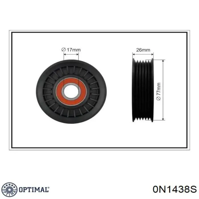 0N1438S Optimal ролик натягувача приводного ременя