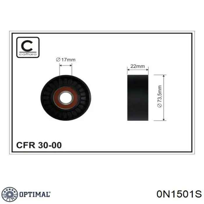0N1501S Optimal ролик натягувача приводного ременя