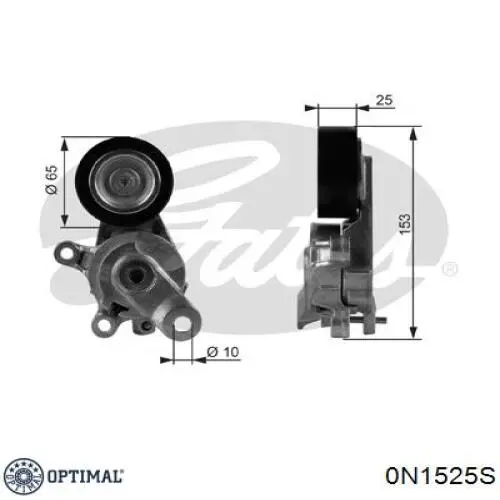 Ролик натягувача приводного ременя OPTIMAL 0N1525S