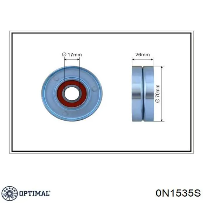0N1535S Optimal ролик натягувача приводного ременя