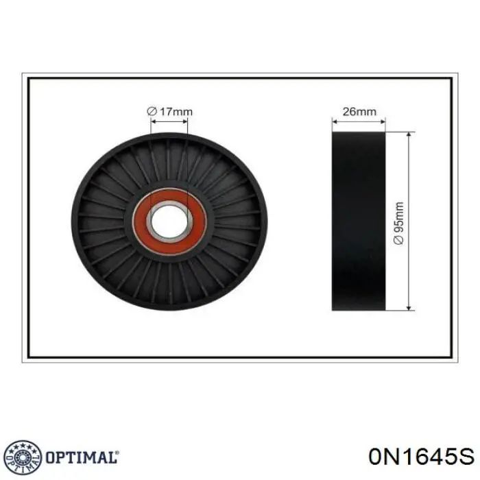 0N1645S Optimal ролик натягувача приводного ременя