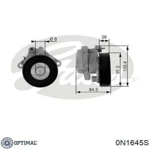 Натяжний ролик Optimal 0N1645S ціна, від 10.54 USD