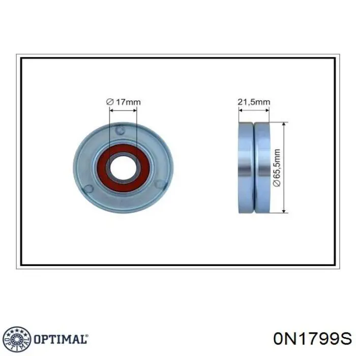 Ролик натягувача приводного ременя OPTIMAL 0N1799S