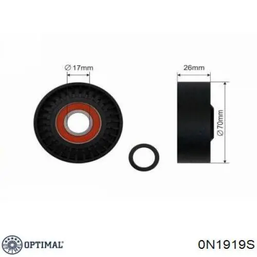 Натяжний ролик Optimal 0N1919S ціна, від 13.54 USD
