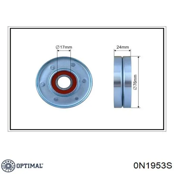 0N1953S Optimal ролик натягувача приводного ременя