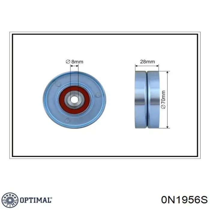 0N1956S Optimal Ролик натяжителя ременя агрегатів