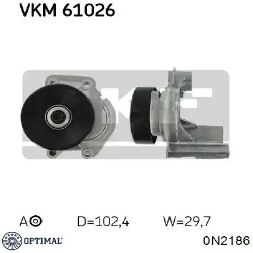 Купити 0N2186 Optimal Ролик приводного ременя, паразитний