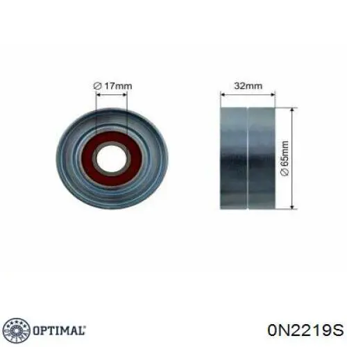 Ролик натягувача приводного ременя OPTIMAL 0N2219S