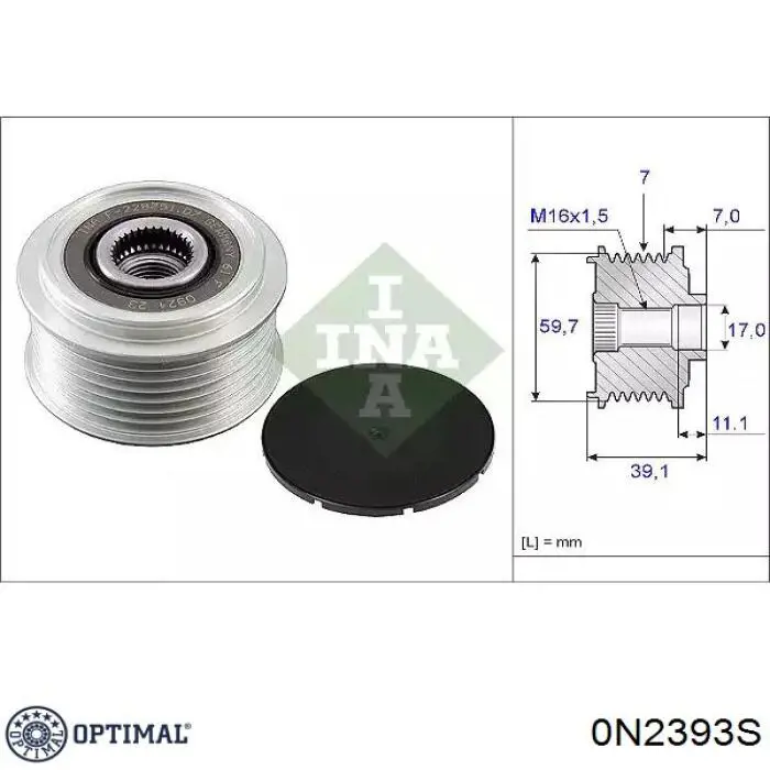 Купити 0N2393S Optimal Натяжний ролик
