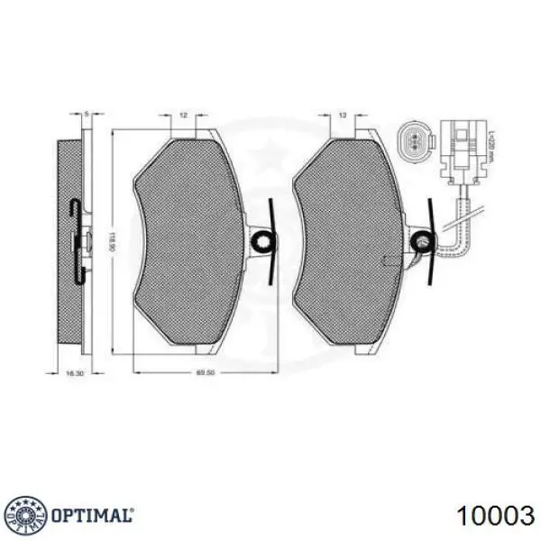 Гальмівні колодки Optimal 10003 ціна, від 14.05 USD